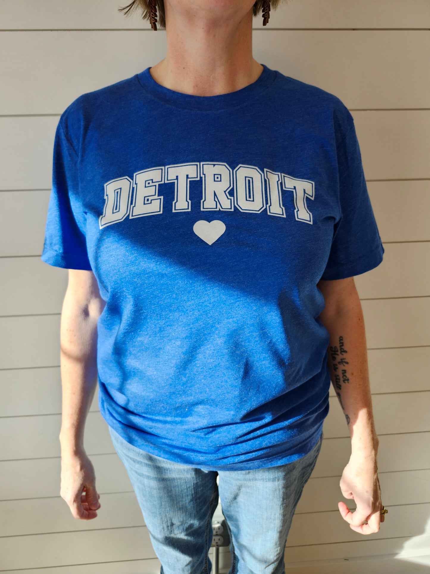 Detroit Heart Tshirt - Blue