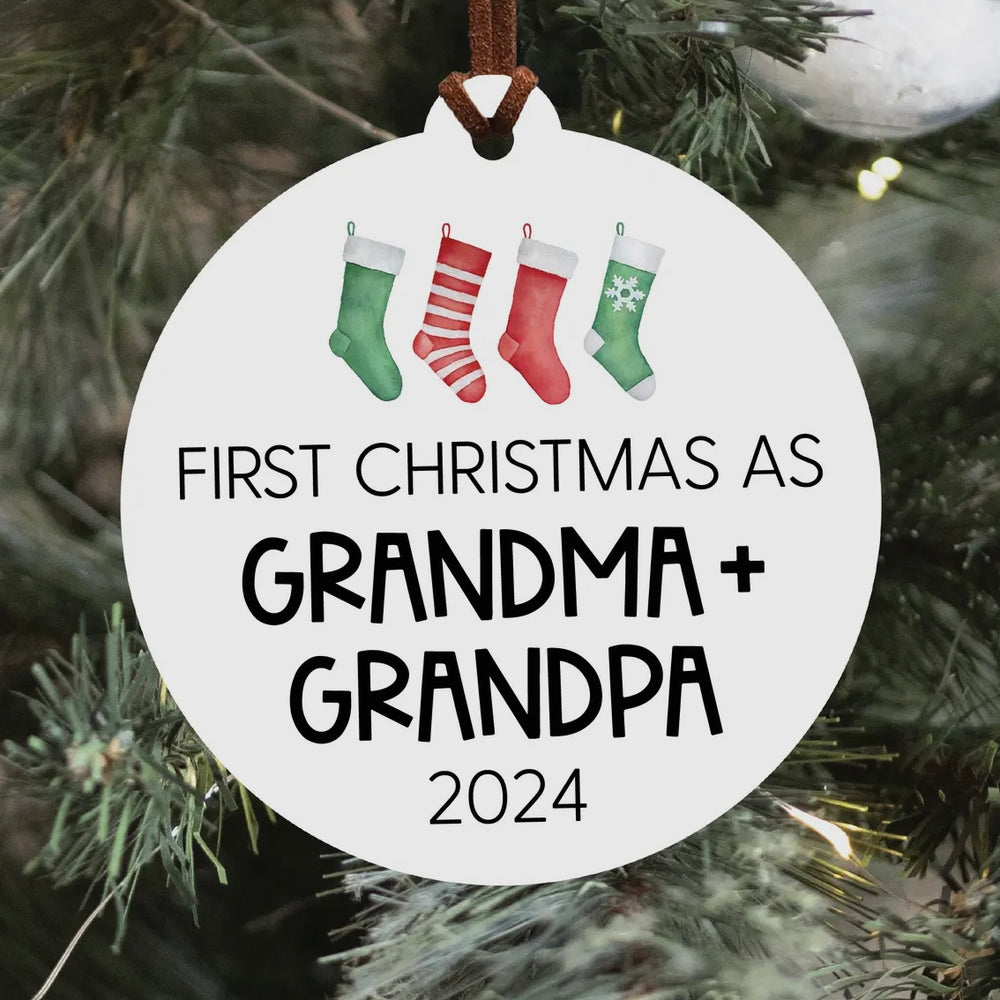 First Christmas As Grandparents Ornament 2024