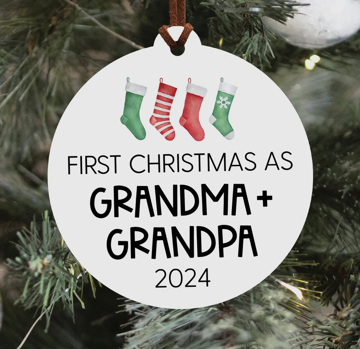 First Christmas As Grandparents Ornament 2024