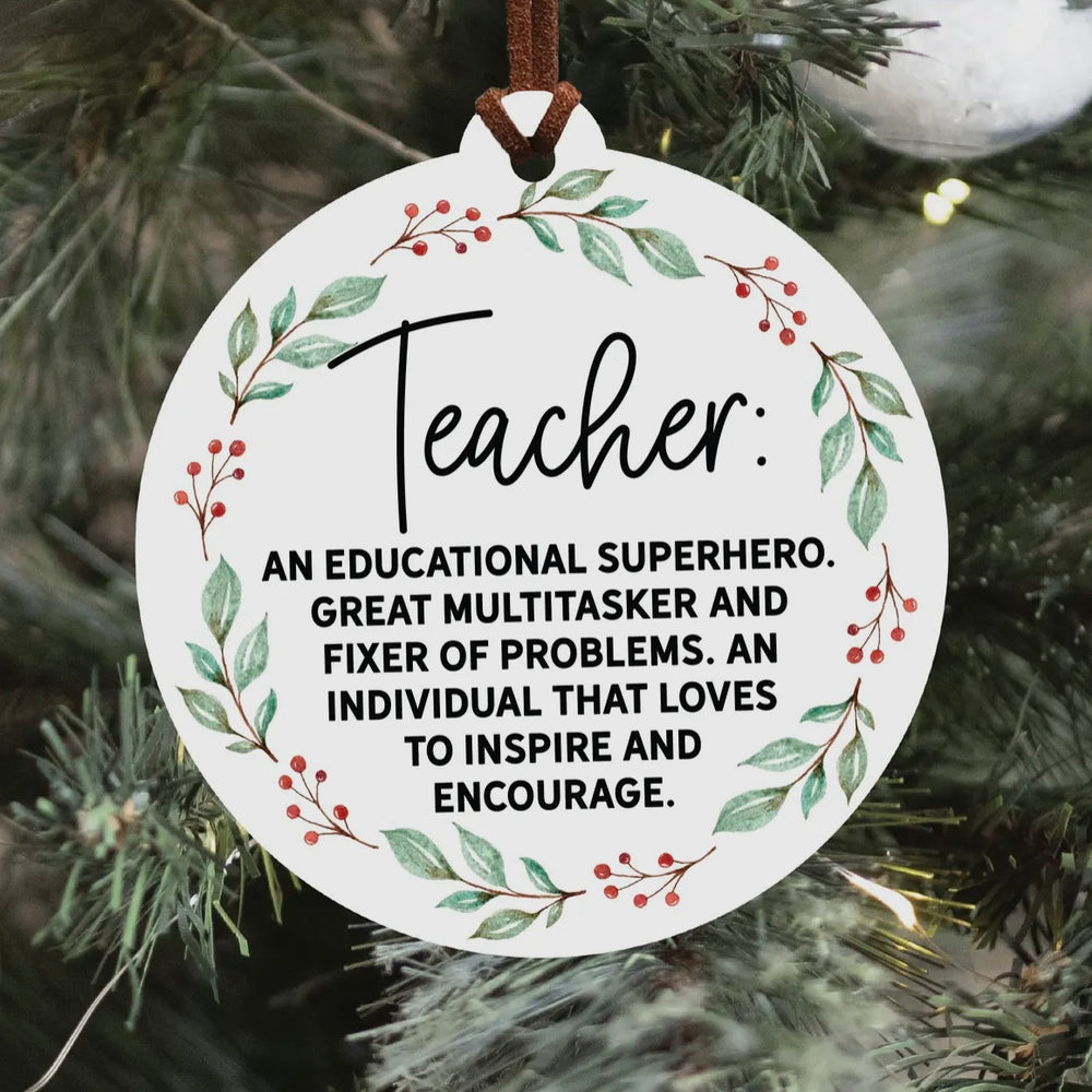 Teacher Definition Christmas Ornament