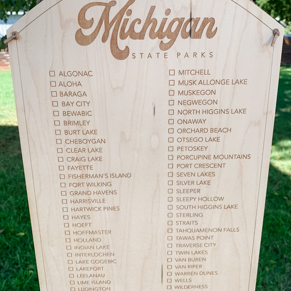 Michigan State Parks Check List