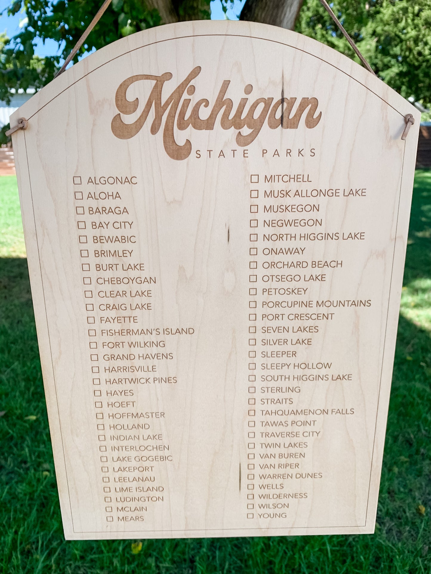 Michigan State Parks Check List