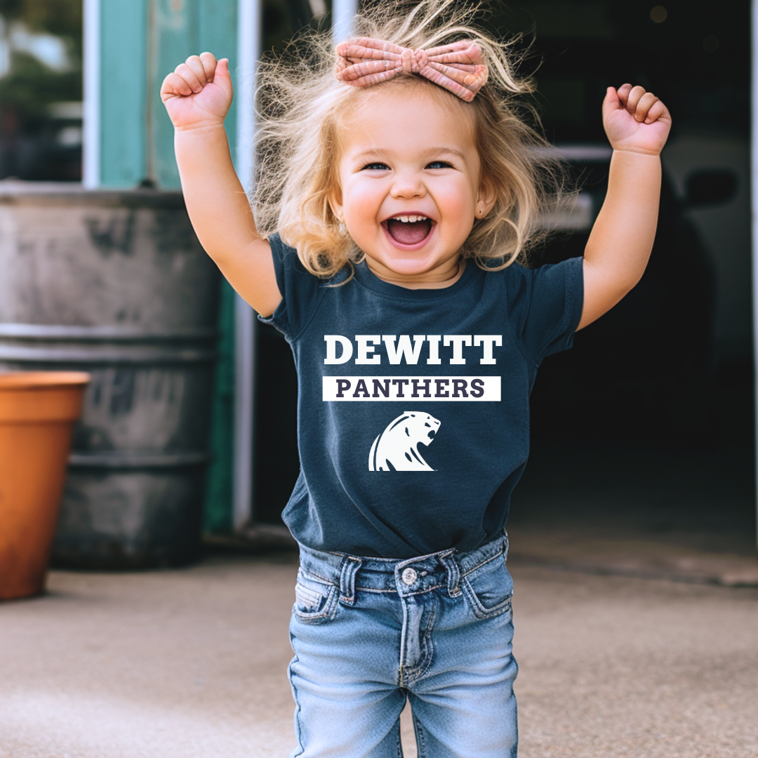 DeWitt Panthers~ Toddler T-Shirt - Heather Navy