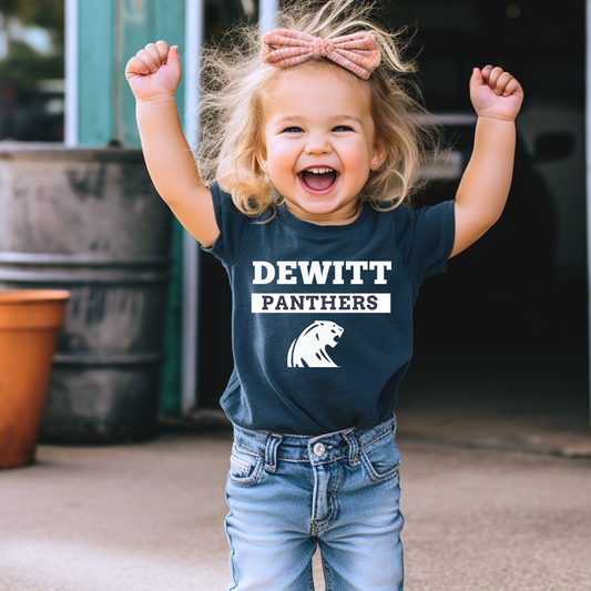 DeWitt Panthers~ Toddler T-Shirt - Heather Navy