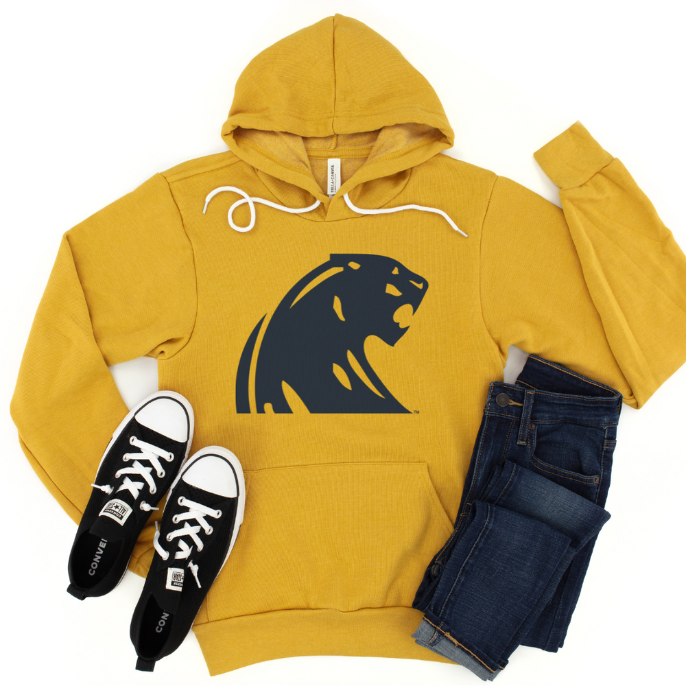 DeWitt Panthers Logo~ Youth Pullover Hoodie- Mustard