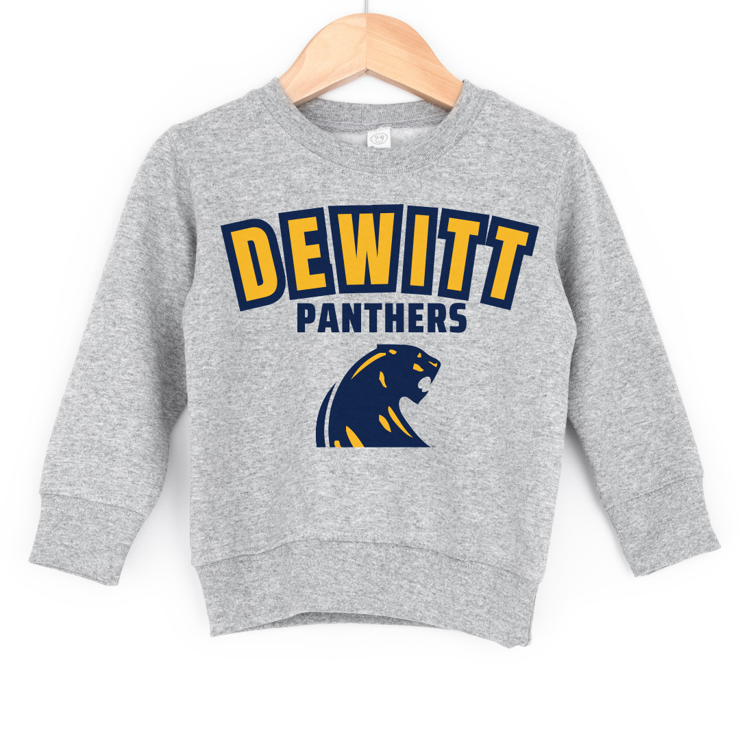 DeWitt Panthers~ Youth Sweatshirt- Heather Grey