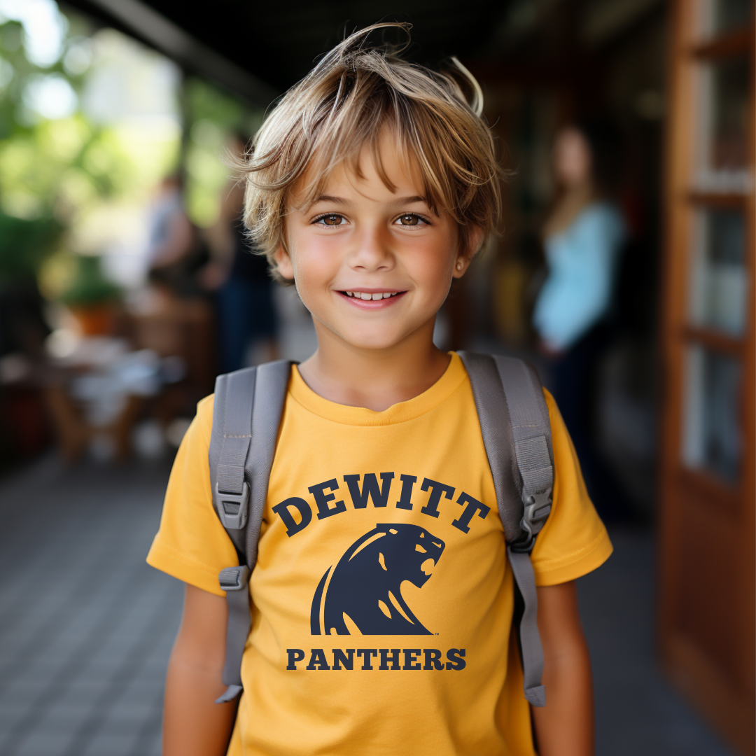 DeWitt Panthers~ Youth T-Shirt - Mustard