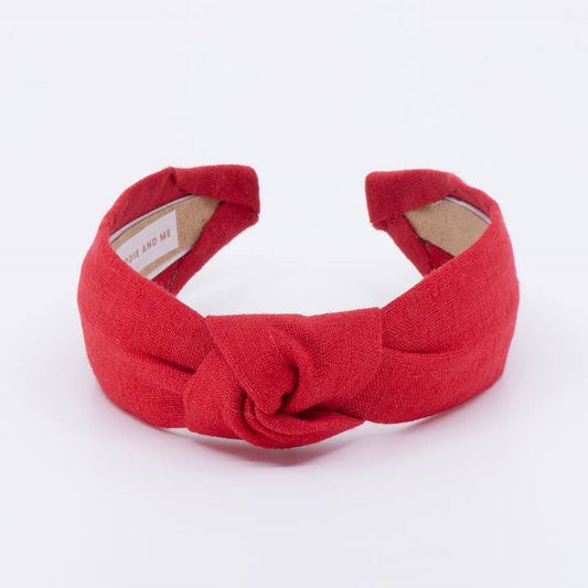 Poppy Red Knotted Headband