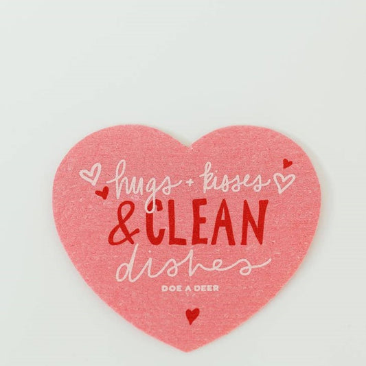 Hugs & Kisses Swedish Dishcloth