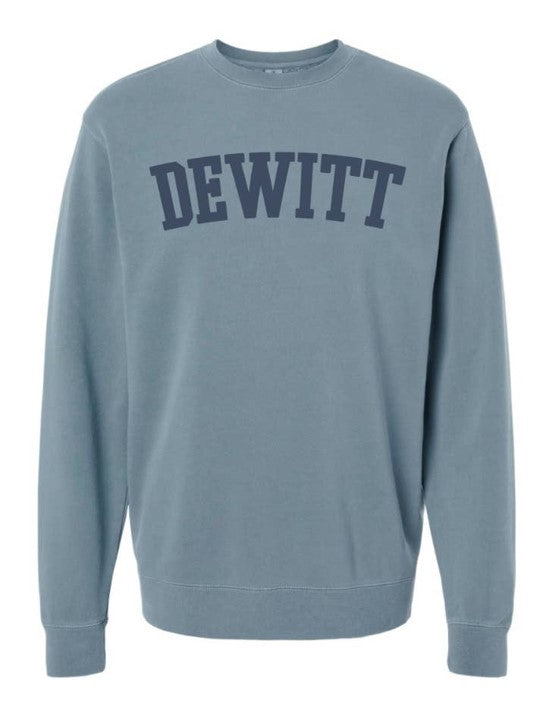 Dewitt Puff Crew Sweatshirt - Slate Blue