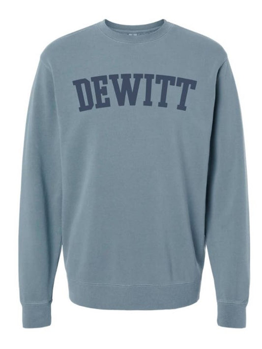 Dewitt Puff Crew Sweatshirt - Slate Blue