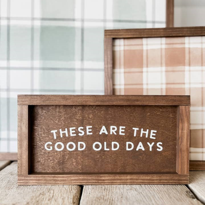 These Are the Good Old Days Framed Sign