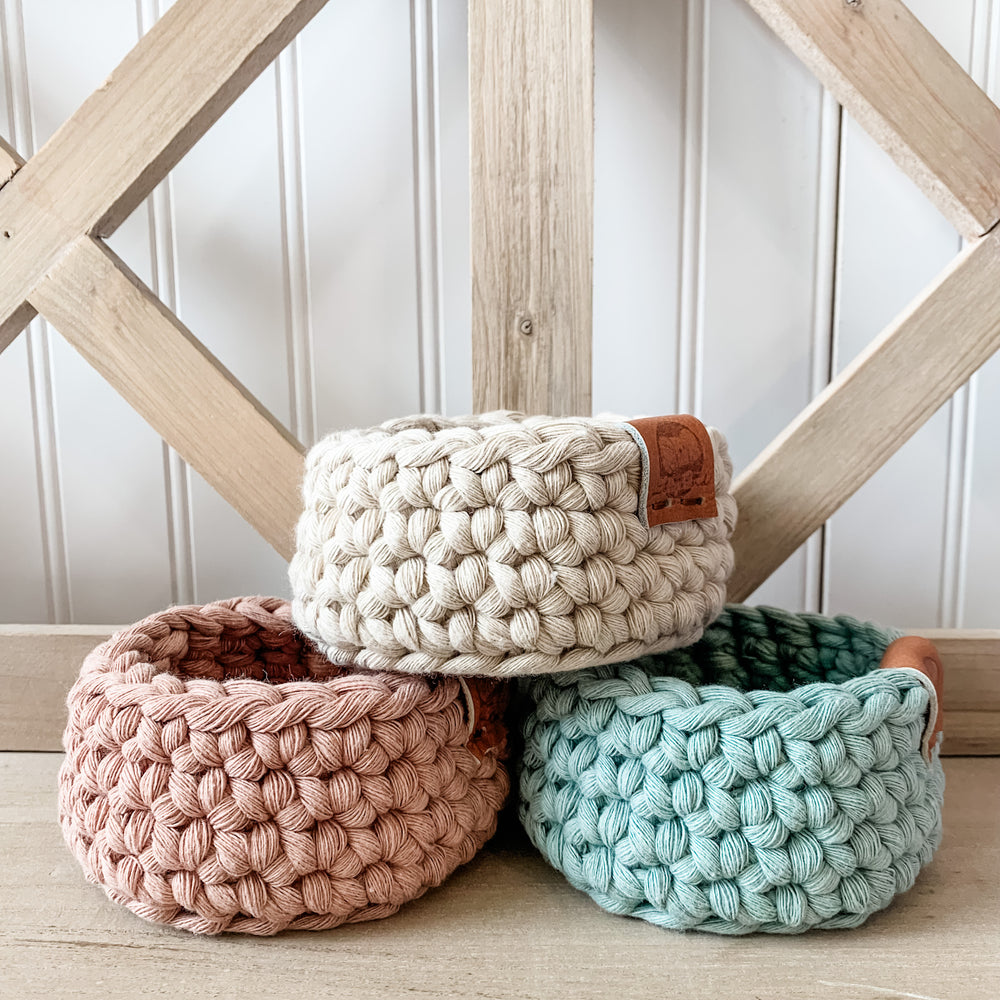 
                      
                        Mini Crochet Basket - Sage
                      
                    