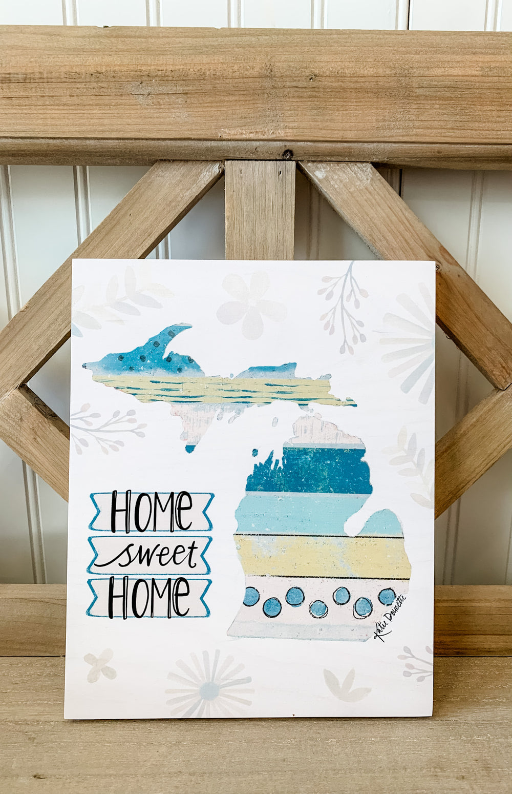 Home Sweet Home Michigan - Plaque 8x10