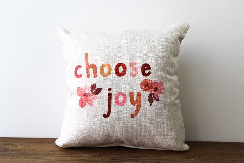 Choose Joy Peony Pillow