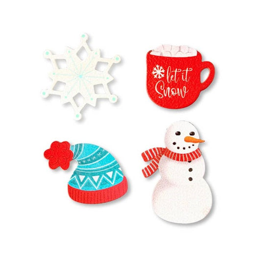 Let it Snow Winter Magnets (Set of 4)