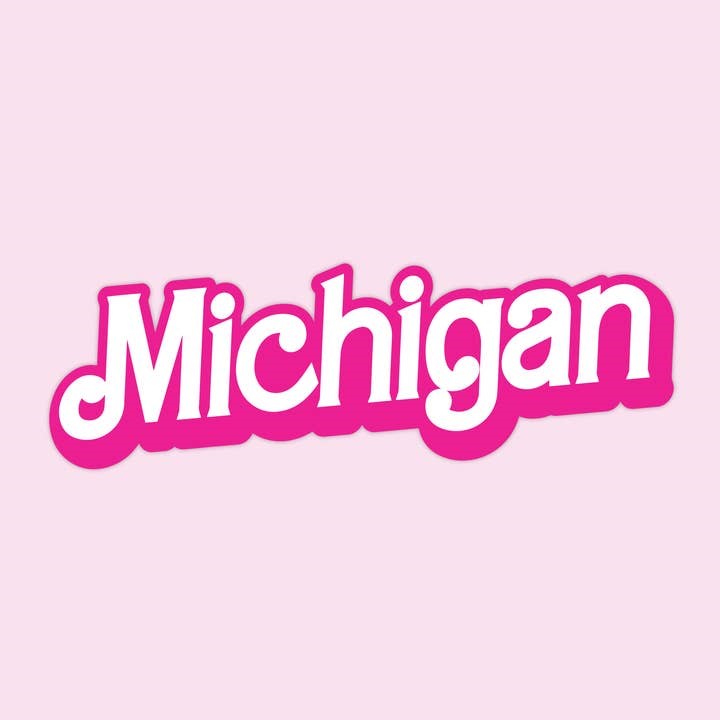 Michigan Barbie Sticker