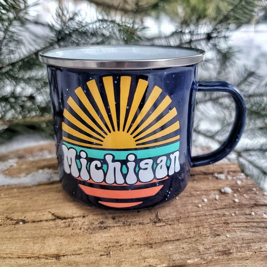 Retro Michigan Coffee Mug