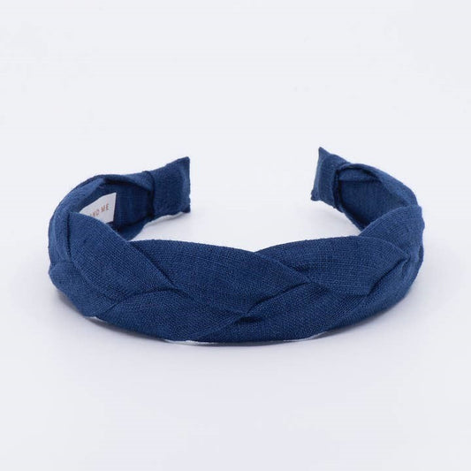 Navy Blue Braided Headband