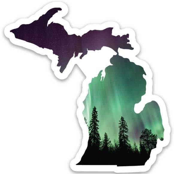 Michigan Northern Lights Sticker