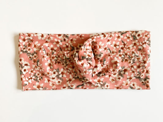 Pink Fields Floral Twist Headband for Kids