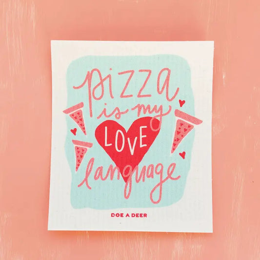 Pizza Is My Love Language Swedish Dishcloth