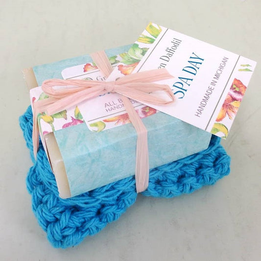 Spa Day Soap & Washcloth Set - Gift Set