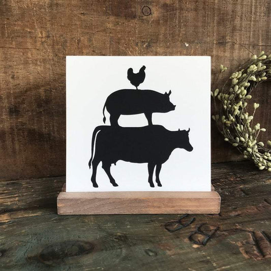 Farmhouse Animals Mini Sign