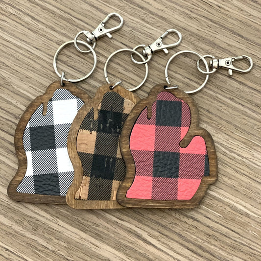 Michigan Plaid Keychain (Multiple Options Available)