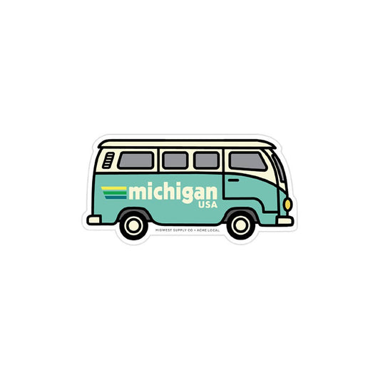 Mint Michigan Camper Van Sticker