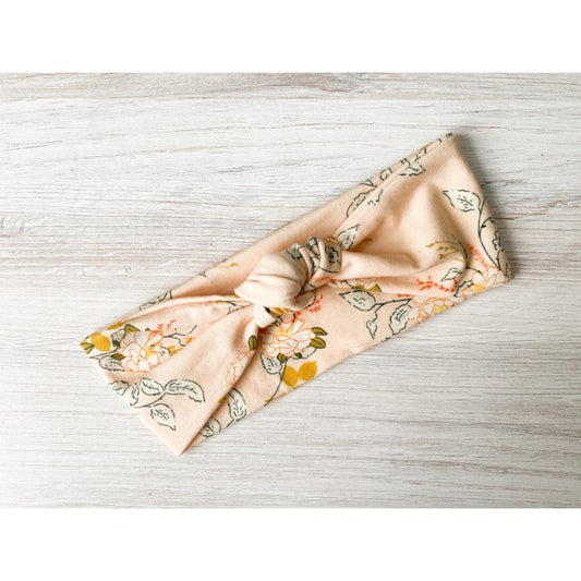 Moss Floral Top Knot Headband