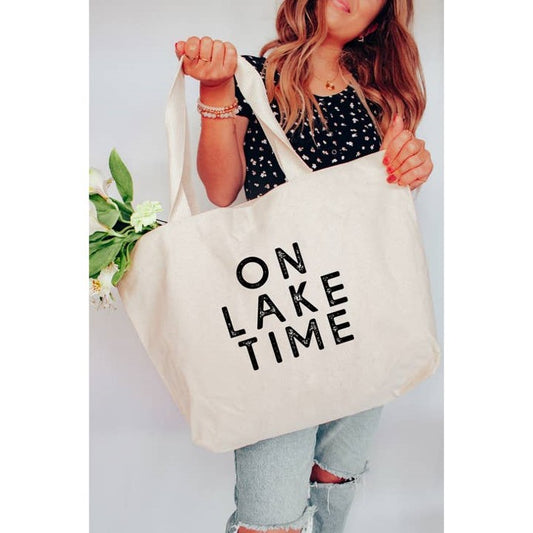 On Lake Time Tote Bag