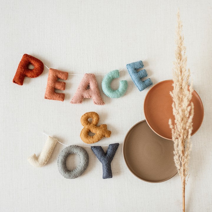 Peace & Joy Letter Garland