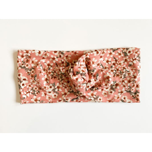 Pink Fields Floral Twist Headband