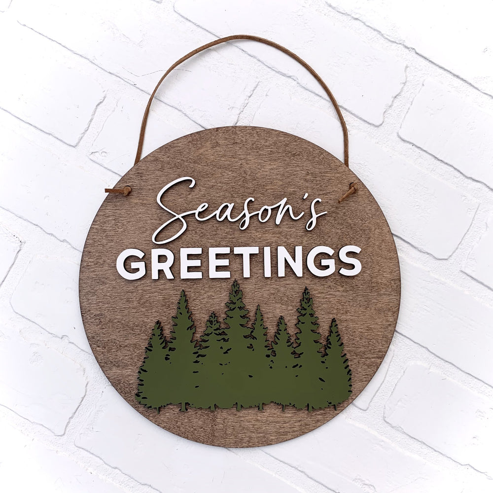 Season’s Greetings Round Sign