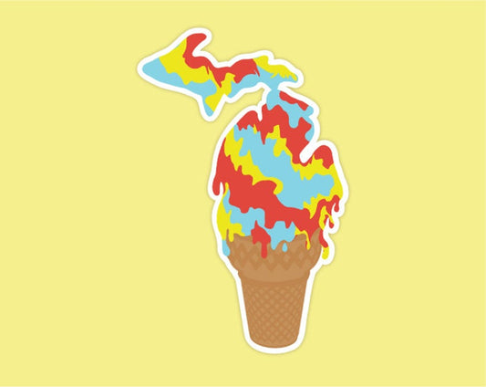 Superman Ice Cream Michigan Sticker